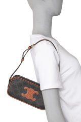 CELINE MINI CAMERA CUIR TRIOMPHE COATED BROWN
