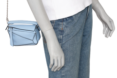 LOEWE PUZZLE BAG NANO LIGHT BLUE