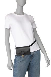 DIOR SADDLE BELT POUCH BLACK