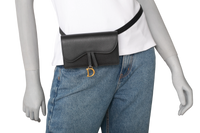 DIOR SADDLE BELT POUCH BLACK