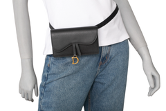 DIOR SADDLE BELT POUCH BLACK