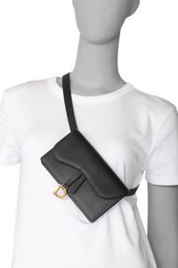 DIOR SADDLE BELT POUCH BLACK