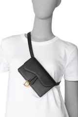 DIOR SADDLE BELT POUCH BLACK