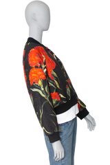 DG JACKET RED FLOWERS COTTON PRINTED