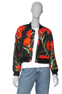 DG JACKET RED FLOWERS COTTON PRINTED