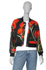 DG JACKET RED FLOWERS COTTON PRINTED