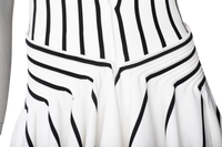 BOTTEGA DRESS LW OTTOMAN KNIT CROSS BLACK/WHITE