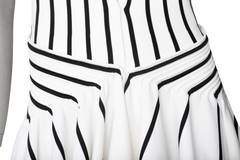 BOTTEGA DRESS LW OTTOMAN KNIT CROSS BLACK/WHITE