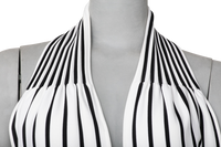 BOTTEGA DRESS LW OTTOMAN KNIT CROSS BLACK/WHITE