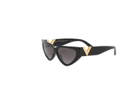 VALENTINO CAT EYE ACETATE BLACK VLOGO