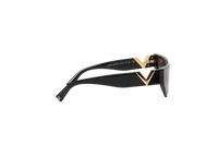 VALENTINO CAT EYE ACETATE BLACK VLOGO