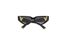 VALENTINO CAT EYE ACETATE BLACK VLOGO