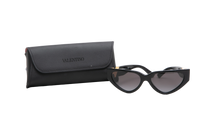 VALENTINO CAT EYE ACETATE BLACK VLOGO