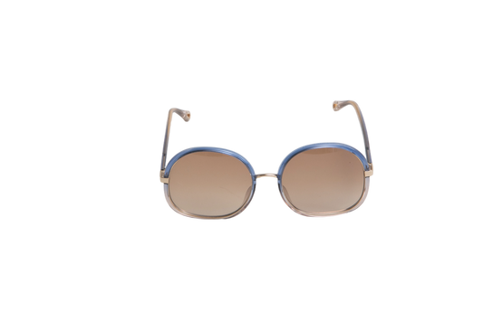 CHLOE ROUND ACETATE BLUE & TRANSPARENT