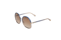 CHLOE ROUND ACETATE BLUE & TRANSPARENT