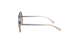 CHLOE ROUND ACETATE BLUE & TRANSPARENT