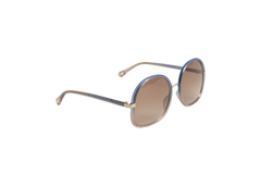 CHLOE ROUND ACETATE BLUE & TRANSPARENT