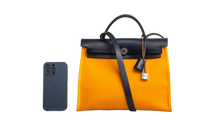 HERMÈS HERBAG 31 TOILE NAVY & MOUTARDE