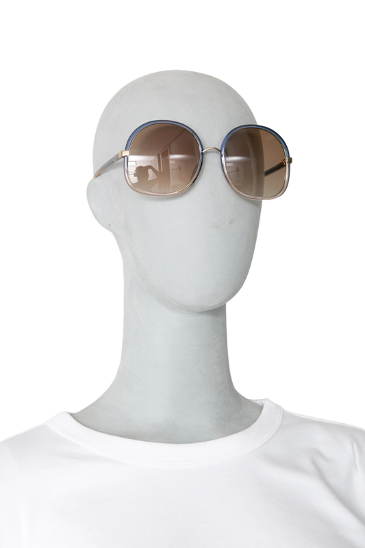 CHLOE ROUND ACETATE BLUE & TRANSPARENT