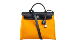 HERMÈS HERBAG 31 TOILE NAVY & MOUTARDE