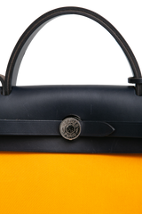 HERMÈS HERBAG 31 TOILE NAVY & MOUTARDE