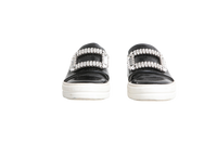 ROGER VIVIER SLIP-ON SNEAKERS PATENT LEATHER EMBELLISHED BLACK - 34 BR