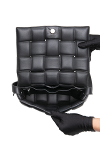 BOTTEGA CASSETTE PADDED INTRECCIATO BLACK