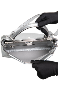 FENDI PEEKABOO MEDIUM CUOIO ROMANO ARGENTO ICONIC