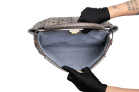 FENDI PEEKABOO LARGE PYTHON LIGHT GRAY