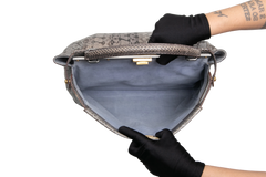 FENDI PEEKABOO LARGE PYTHON LIGHT GRAY