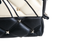 VALENTINO CANDYSTUD POUDRE ANEMONE FLOWER INTARSIA BLACK