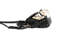 VALENTINO CANDYSTUD POUDRE ANEMONE FLOWER INTARSIA BLACK