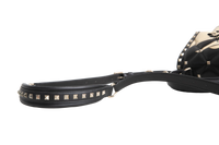 VALENTINO CANDYSTUD POUDRE ANEMONE FLOWER INTARSIA BLACK