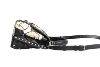 VALENTINO CANDYSTUD POUDRE ANEMONE FLOWER INTARSIA BLACK