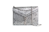 YSL CASSANDRE PYTHON SILVER