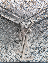 YSL CASSANDRE PYTHON SILVER