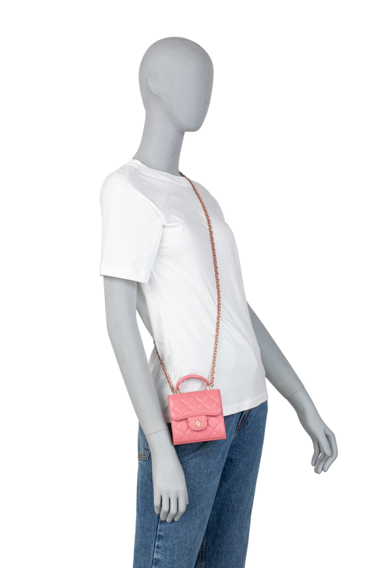 CHANEL MICRO TIMELESS PINK TOP HANDLE