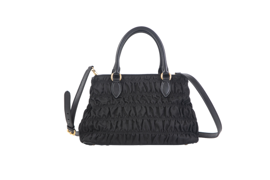 PRADA TESSUTO GAUFRE HANDBAG BLACK