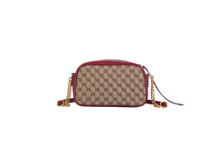 GUCCI GG MARMONT CAMERA BAG CANVAS RED