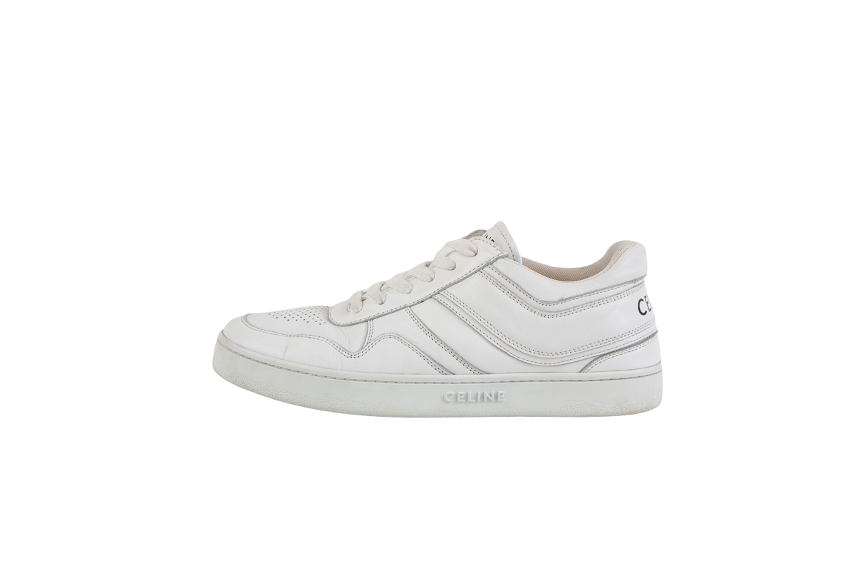 CELINE SNEAKER TRAINER LOW LACE UP WHITE