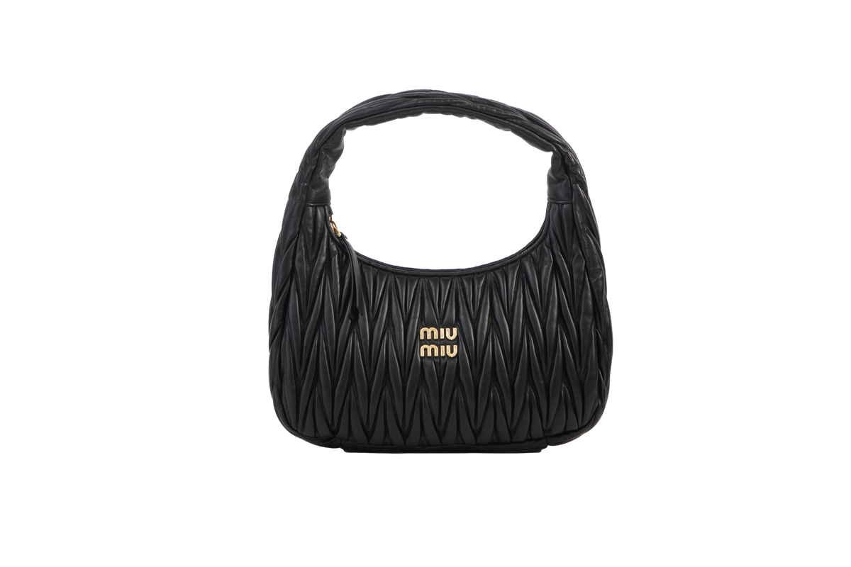 MIU MIU  SACCA HOBO MATELASSE BLACK