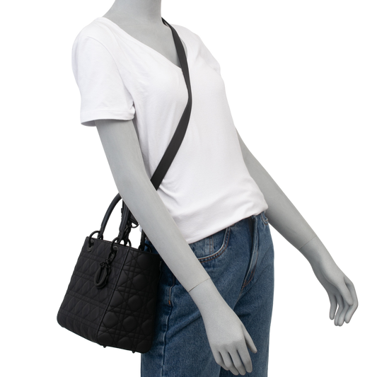CHRISTIAN DIOR LADY DIOR ALL BLACK