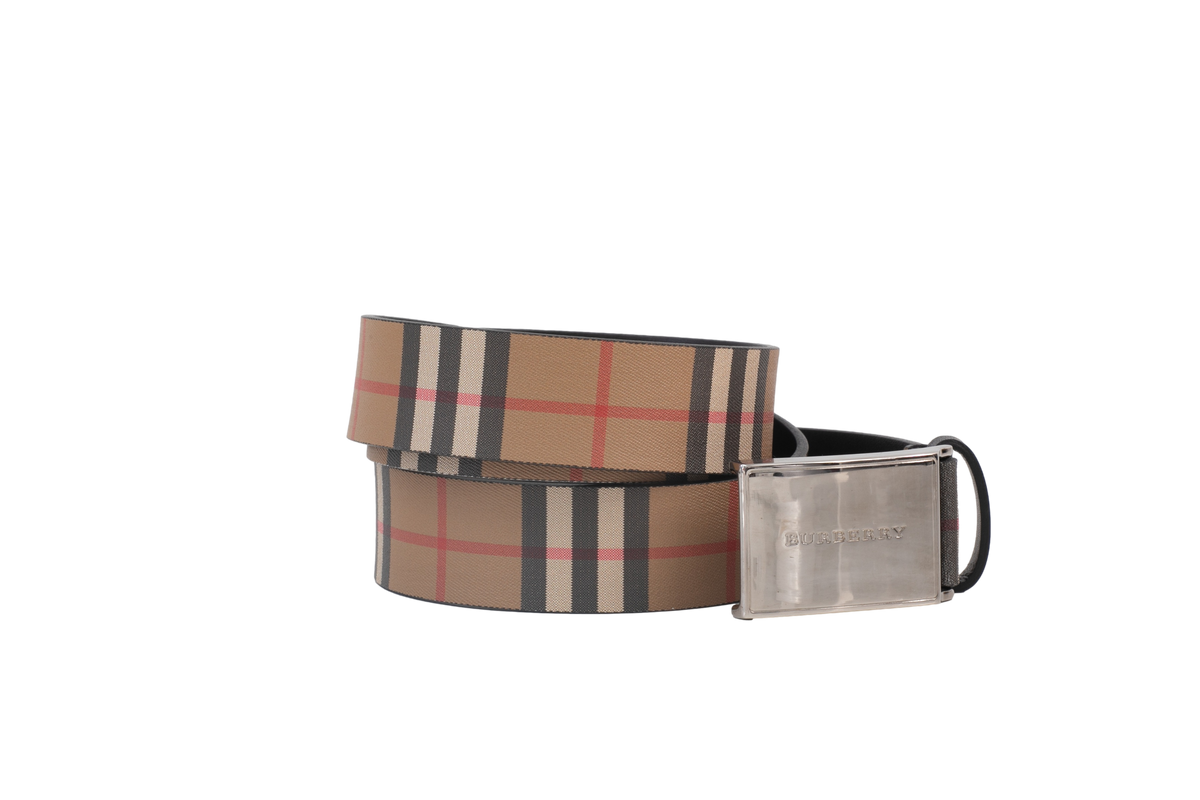 BURBERRY CINTO CHECK AND LEATHER MONOGRAM