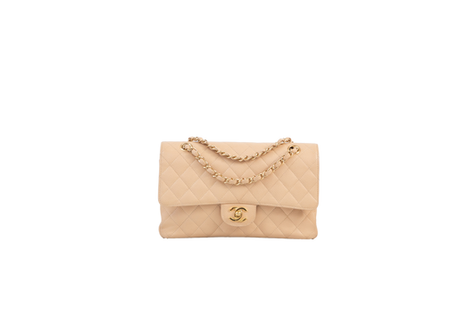 CHANEL MEDIUM CLASSIC DOUBLE FLAP NUDE