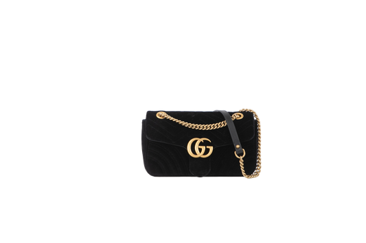 GUCCI GG MARMONT SMALL VELVET BLACK