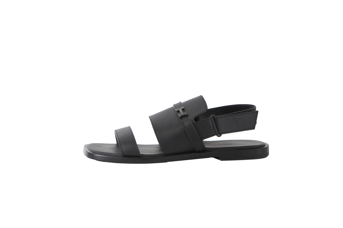 HERMÈS SANDAL HENRIO BLACK MENS - 42 BR