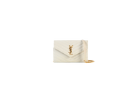 YSL ENVELOPE MATELASSE CHEVRON OFF WHITE