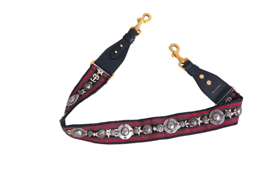 DIOR STRAP BOHEMIAN EMBELLISHED CANVAS MULTICOLORS