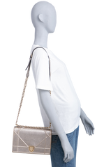 DIOR DIORAMA GRAINED SMALL PALE GOLD
