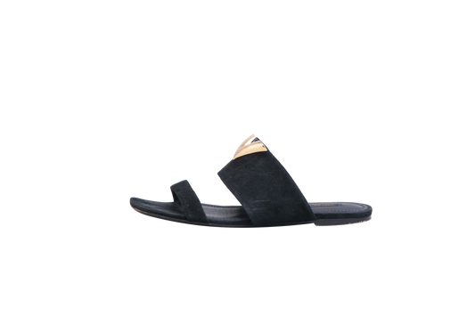LV SANDAL MULE SUEDE BAYFRONT - 38 BR